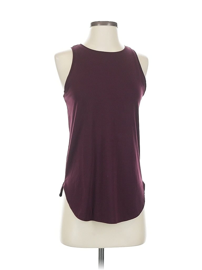 Pre-owned Athleta Sleeveless T-shirt In Burgundy