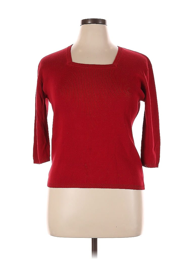 Pre-owned Dressbarn Cardigan Sweater In Red