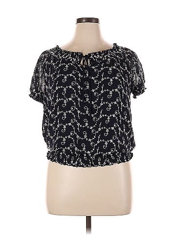 INC International Concepts Short Sleeve Blouse (view 1)