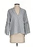 Maven West Gray 3/4 Sleeve Blouse Size S - photo 1