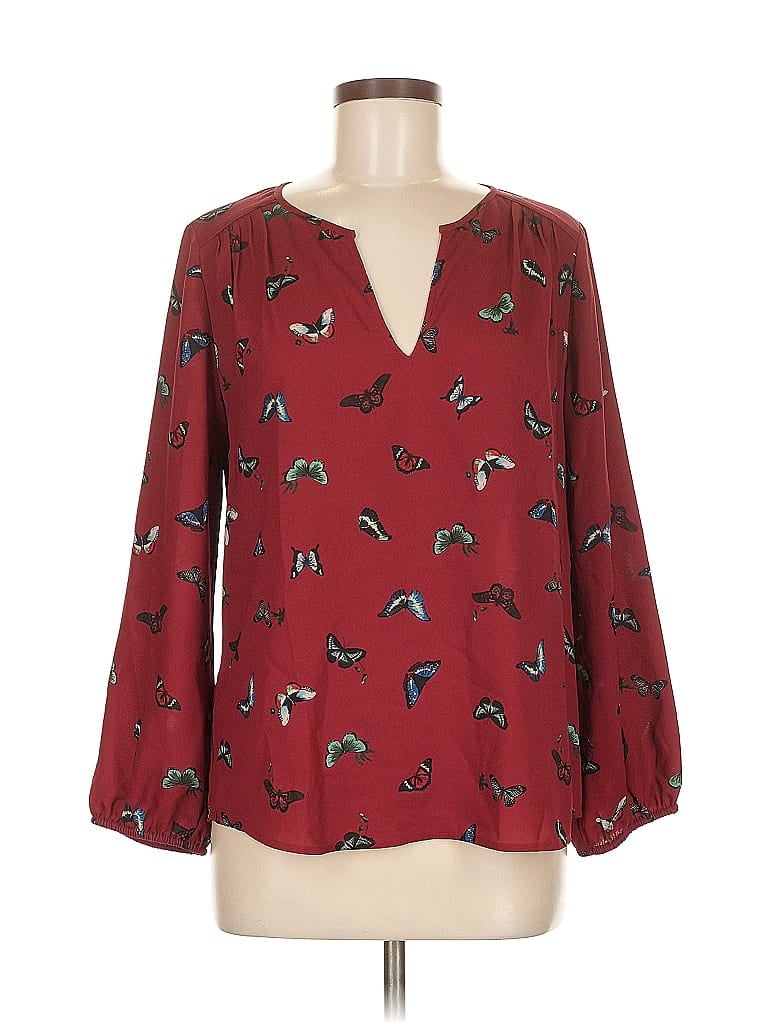 Click to view more detailed imagery on our partner's website Pre-owned Joie Long Sleeve Blouse In Burgundy