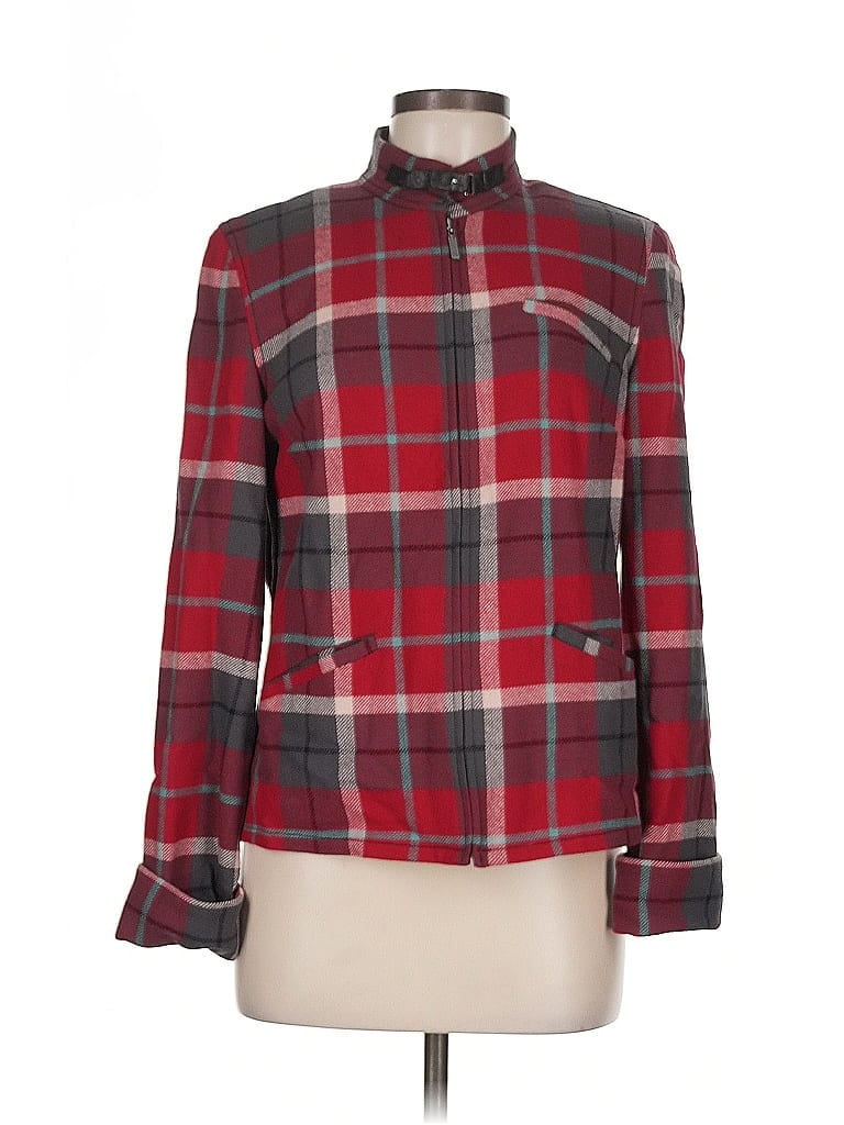 Pre-owned Evan Picone Fleece Jacket In Red