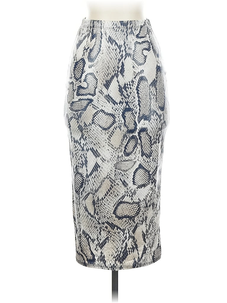 Pre-owned Fashion Nova Casual Skirt In Silver