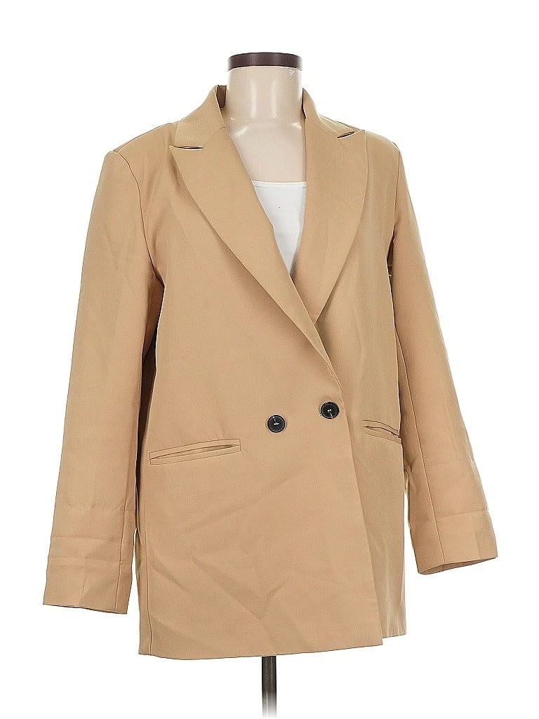 Pre-owned Shein Blazer Jacket In Gold