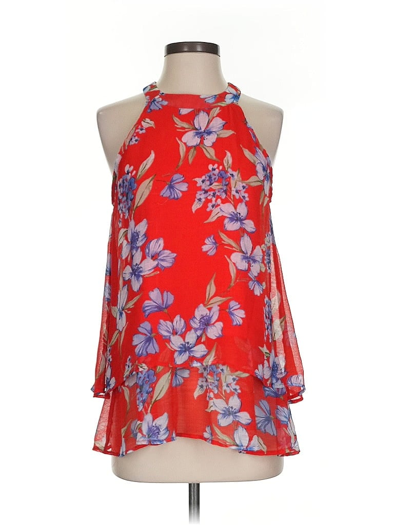 Pre-owned Assorted Brands Sleeveless Blouse In Red