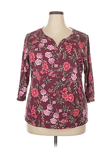 Karen Scott 3/4 Sleeve Blouse (view 1)