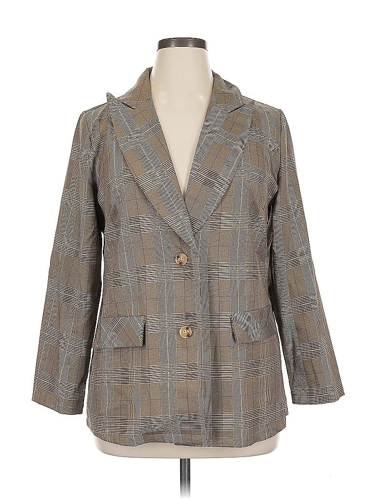 Pre-owned Shein Blazer Jacket In Gray