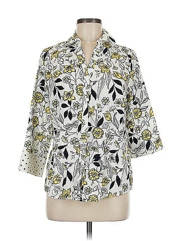 Foxcroft 3/4 Sleeve Button-Down Shirt (view 1)