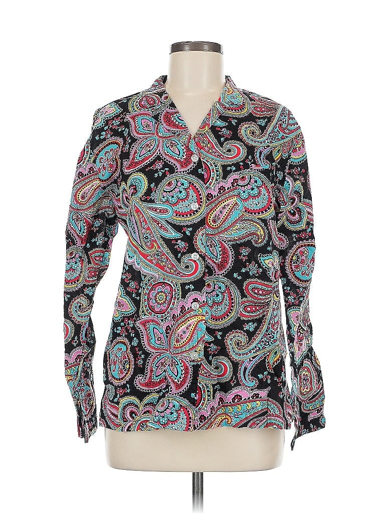 Click to view more detailed imagery on our partner's website Pre-owned Vera Bradley Long Sleeve Blouse In Black