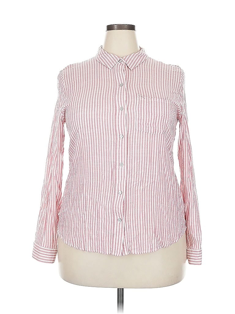 Pre-owned Universal Thread Long Sleeve Button Down Shirt In Pink