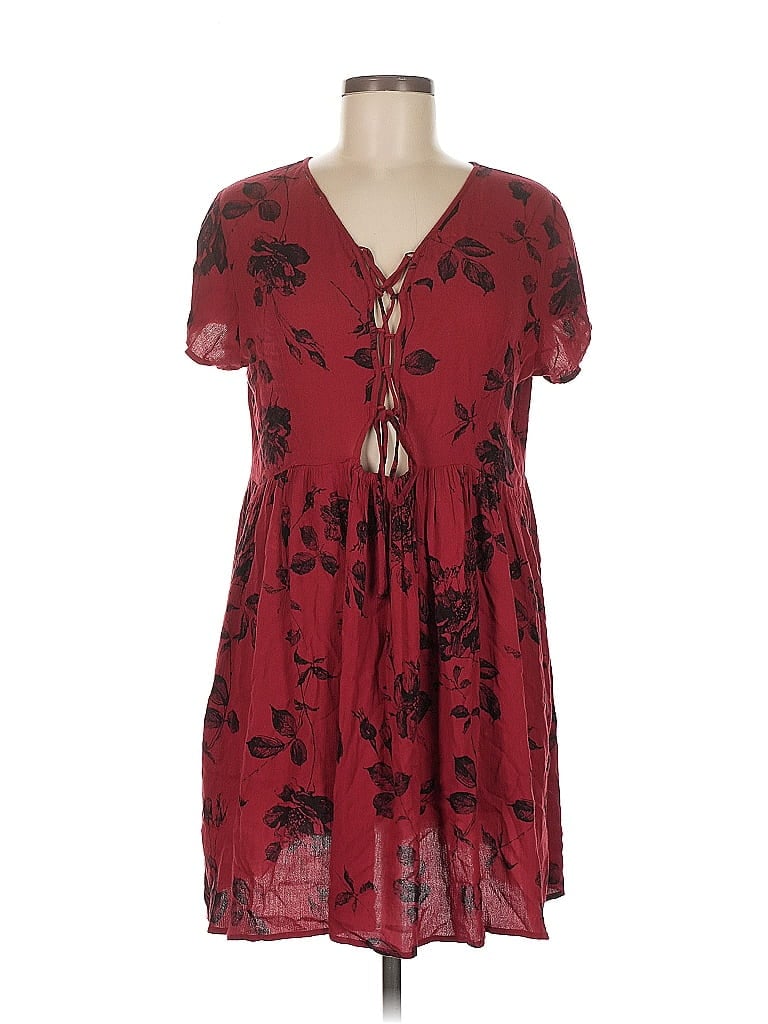 Pre-owned Pins And Needles Casual Dress In Burgundy