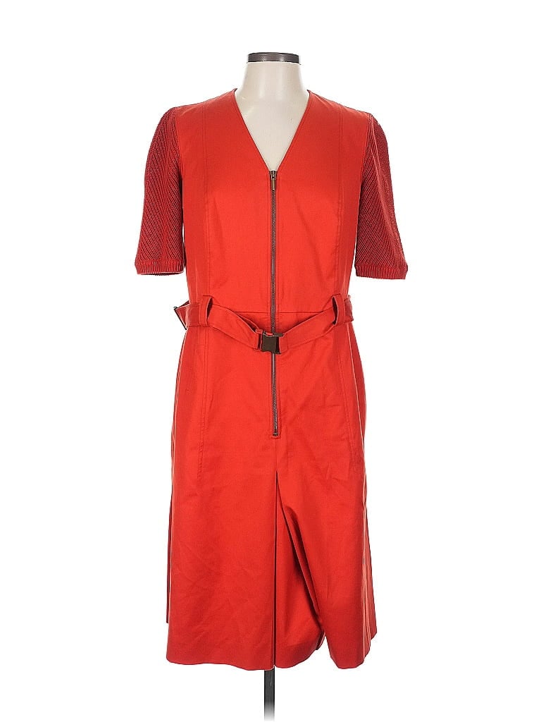 Akris Punto Red Orange Casual Dress Size 12 - photo 1