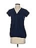 Tommy Hilfiger 100% Polyester Blue Short Sleeve Top Size XS - photo 1