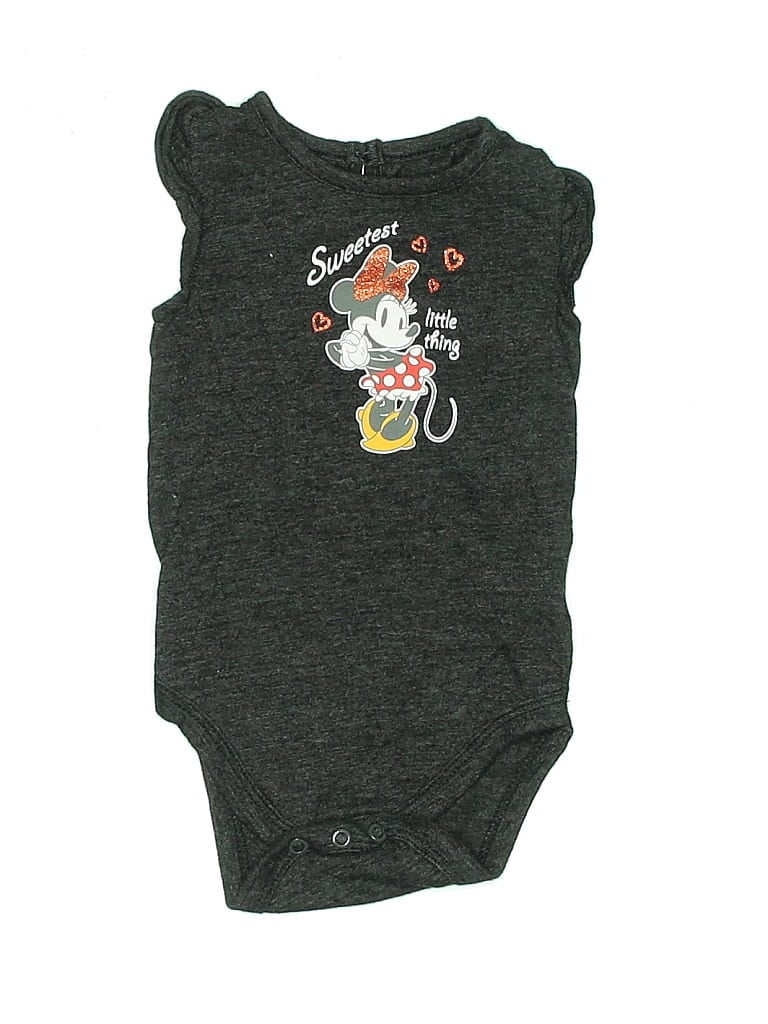 Click to view more detailed imagery on our partner's website Pre-owned Disney Baby Babies' Short Sleeve Onesie In Gray
