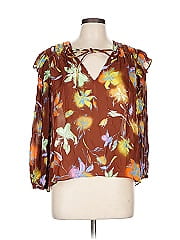 Tanya Taylor 3/4 Sleeve Silk Top