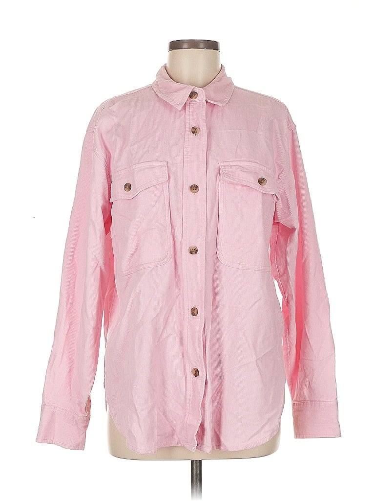 Pre-owned Universal Thread Long Sleeve Button Down Shirt In Pink