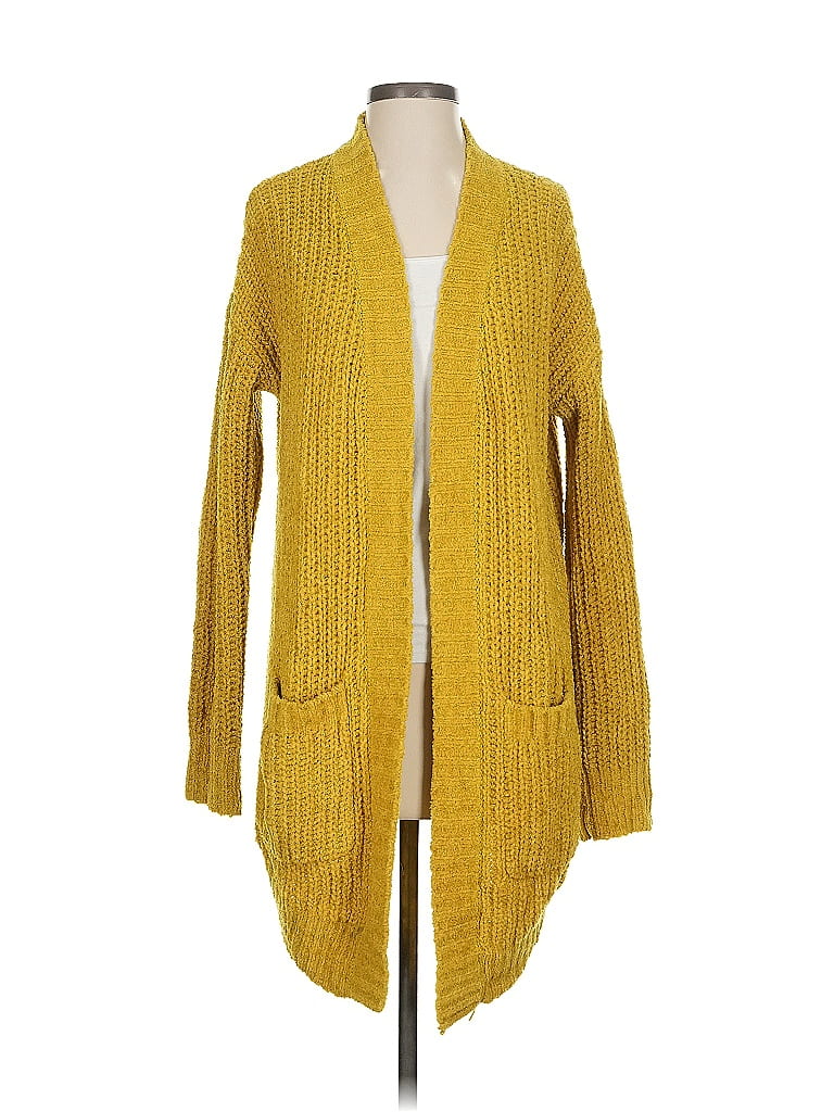 Pre-owned Express Outlet Cardigan Sweater In Yellow