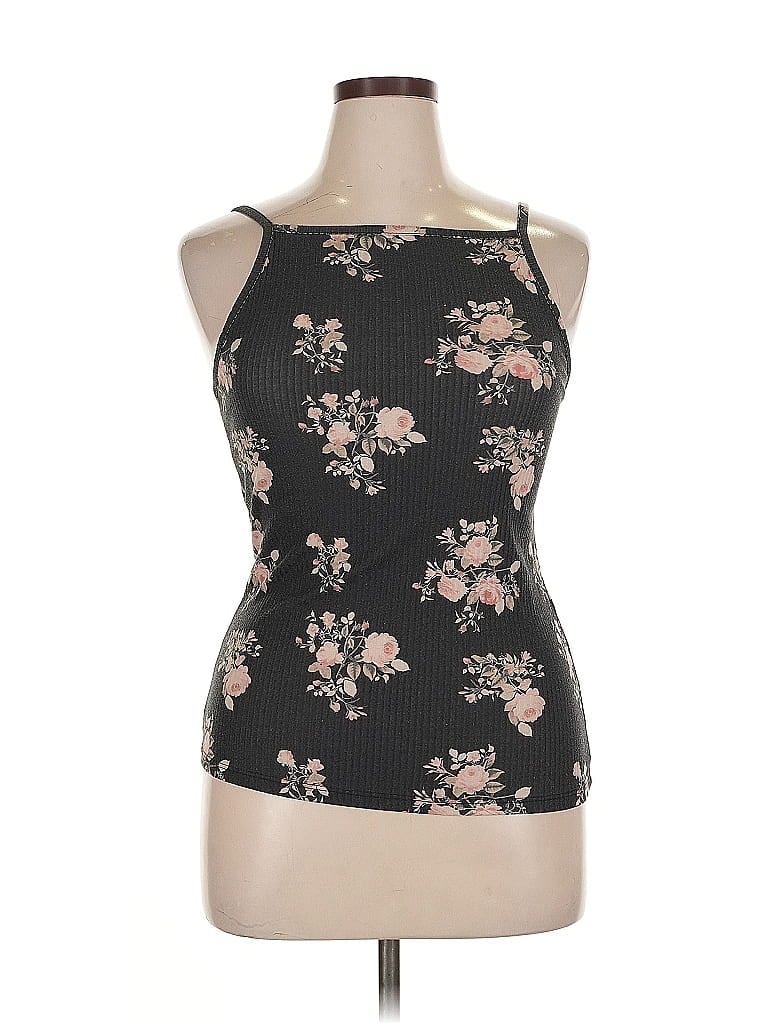 Pre-owned Justify Tank Top Black Halter Neckline Tops