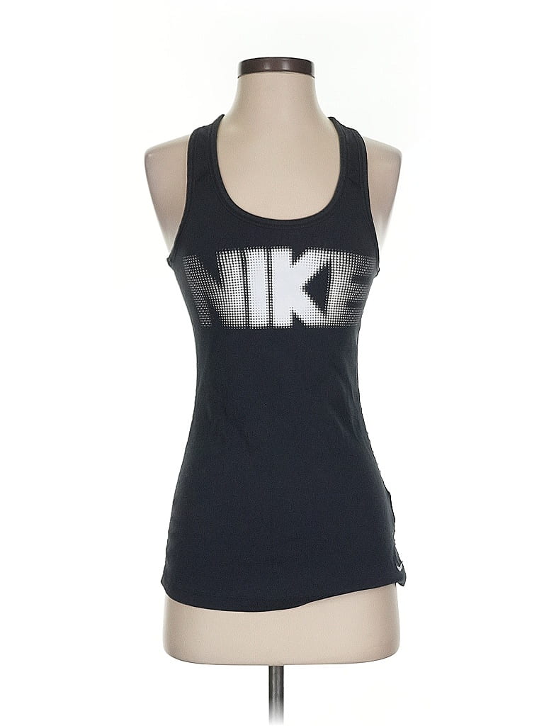 Pre-owned Nike Tank Top Black Halter Neckline Tops