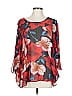 Marc Bouwer 100% Polyester Red 3/4 Sleeve Blouse Size L - photo 1