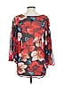 Marc Bouwer 100% Polyester Red 3/4 Sleeve Blouse Size L - photo 2