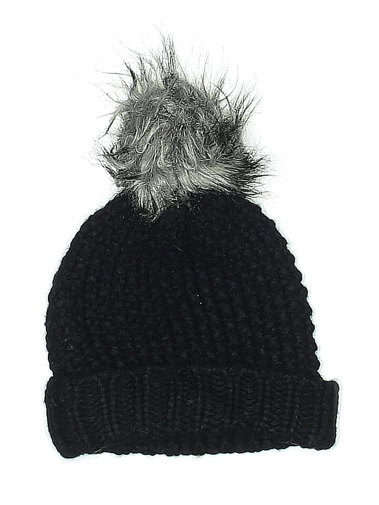 Pre-owned Steve Madden Beanie Hat In Black