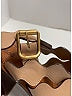 Chloé 100% Leather Color Block Brown Tan Sandals Size EU 37 1/2 - photo 5