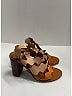 Chloé 100% Leather Color Block Brown Tan Sandals Size EU 37 1/2 - photo 10