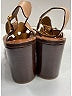 Chloé 100% Leather Color Block Brown Tan Sandals Size EU 37 1/2 - photo 4