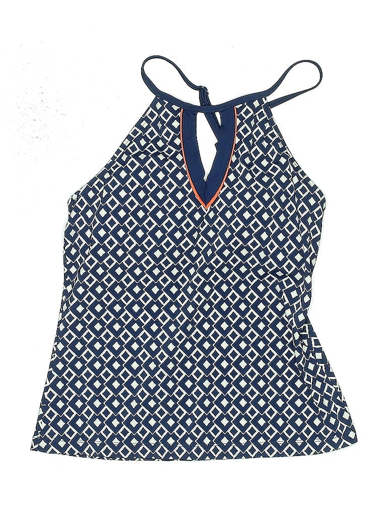 Pre-owned Jantzen Swimsuit Top Blue Polka Dots Pattern Swimwear