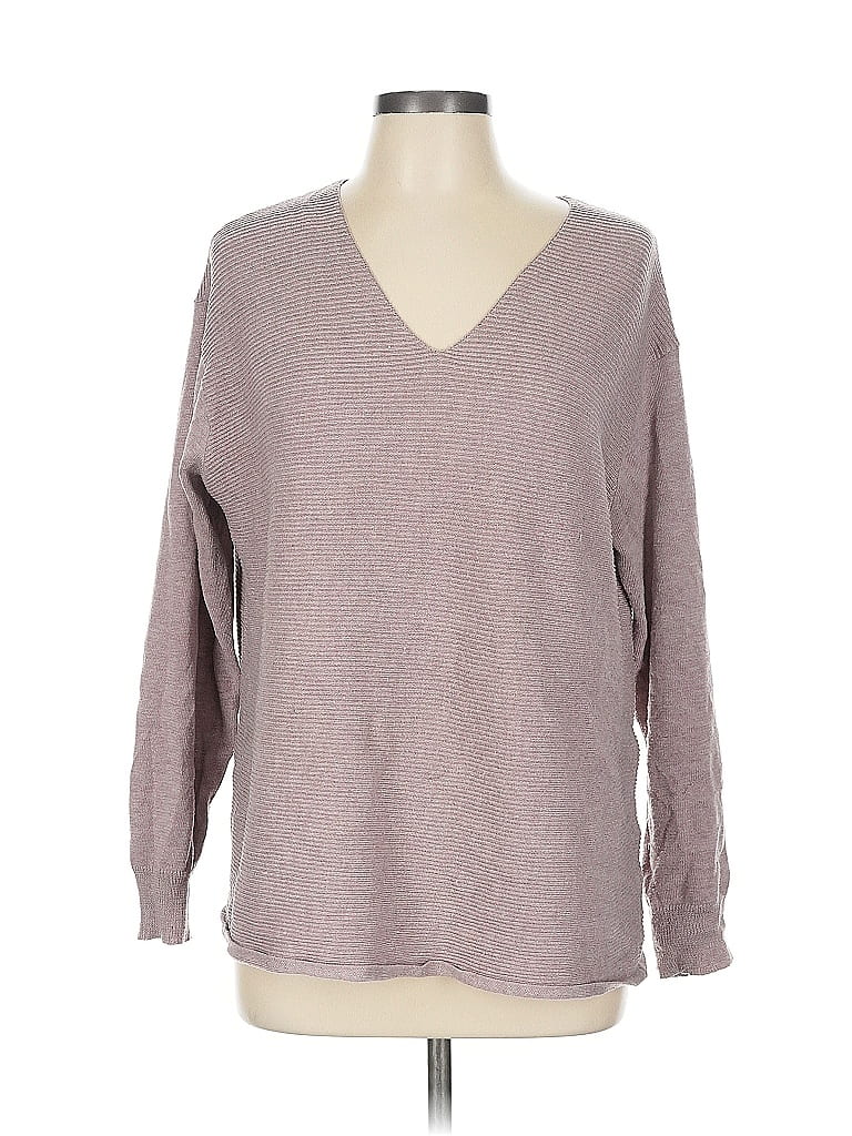 Pre-owned Ella Moss Pullover Sweater In Gray