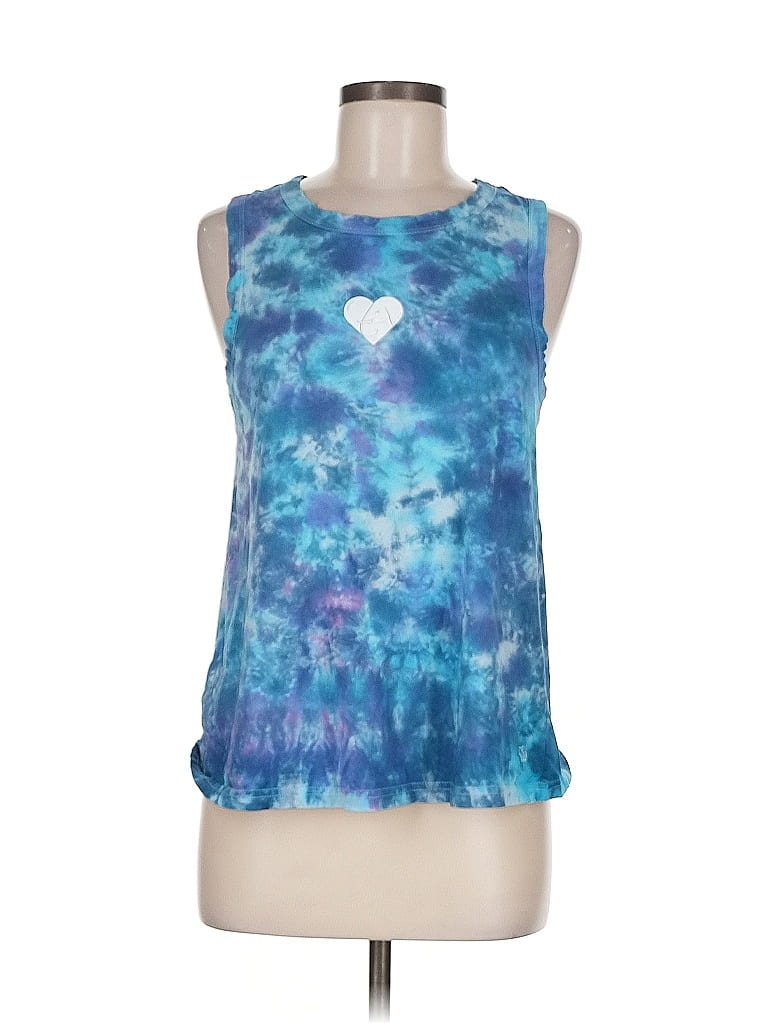 IVORY ELLA Pre-owned Tank Top Blue Halter Neckline Tops