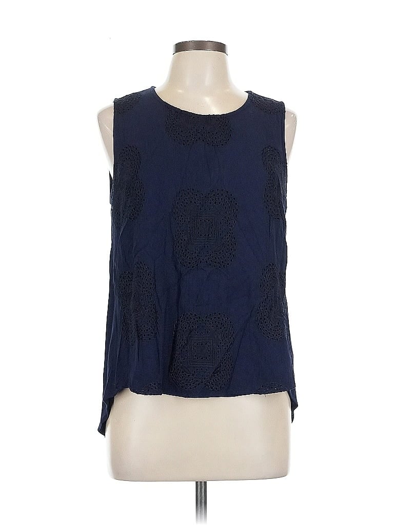 Pre-owned Daniel Rainn Sleeveless Blouse In Blue