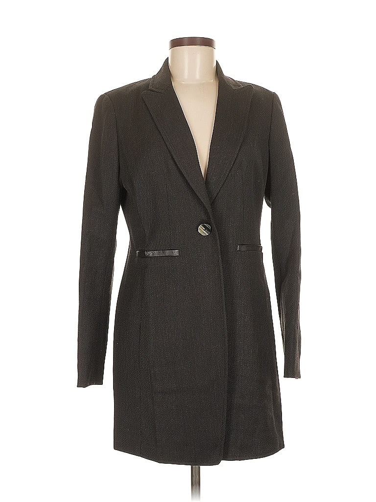 Pre-owned Worth New York Wool Coat In Black