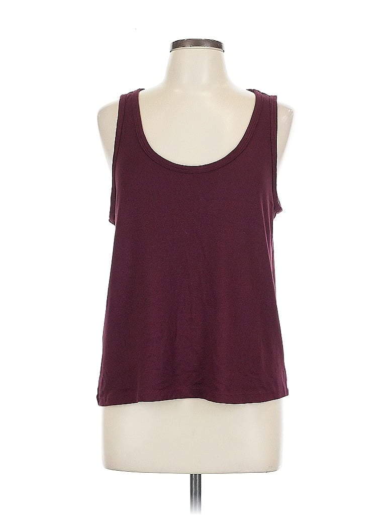 Pre-owned Assorted Brands Tank Top Burgundy Halter Neckline Tops