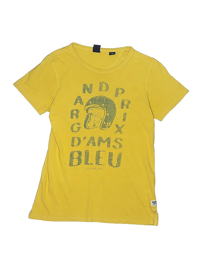 Pre-owned Scotch & Soda Kids' Short Sleeve Top Yellow Tops
