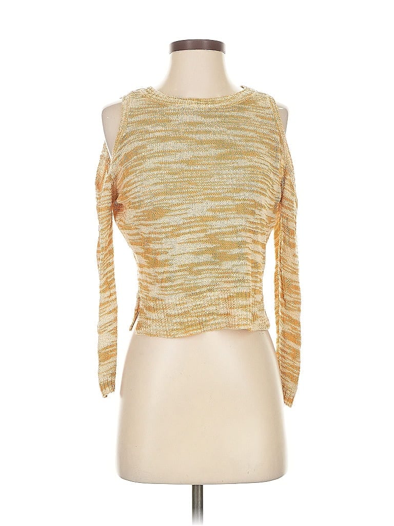 Pre-owned Express Cardigan Sweater In Gold