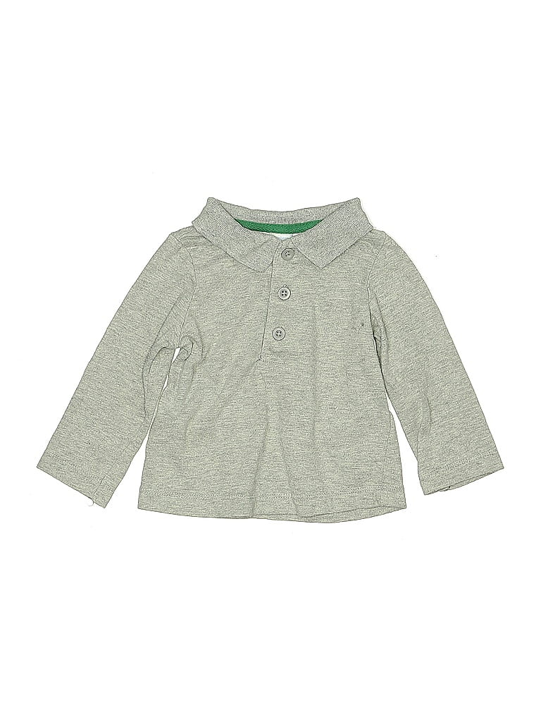 Pre-owned First Impressions Babies' Long Sleeve Polo Shirt In Gray