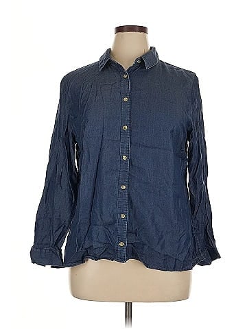 Madison Grey 3/4 Sleeve Button-Down Shirt (view 1)