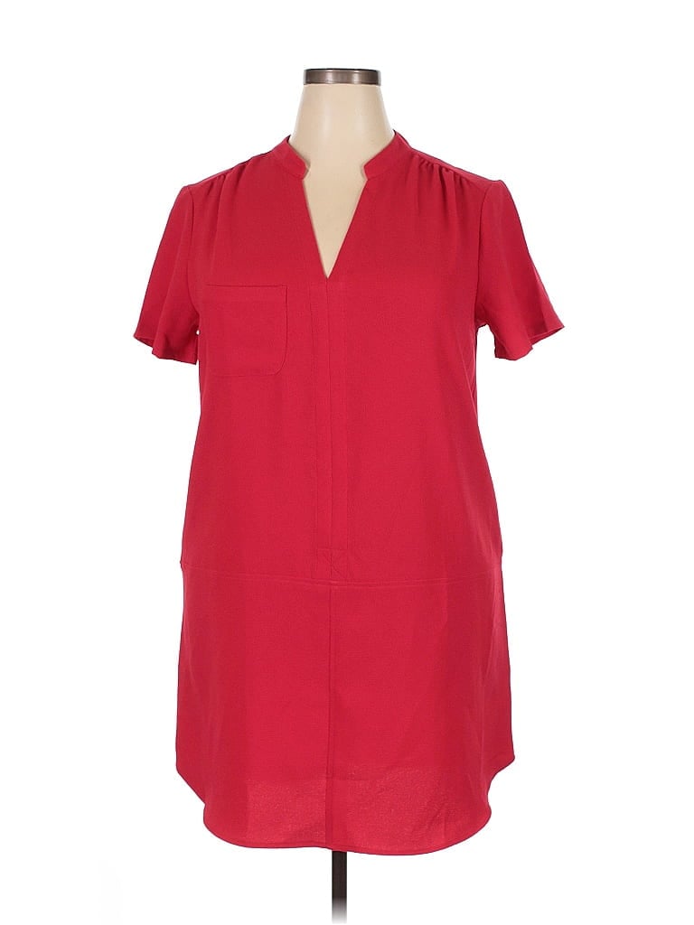 Lush Casual Dress In Red