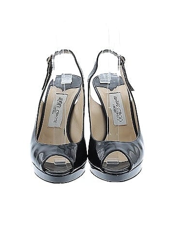 Jimmy Choo Sling Back Leather Patent Heels (view 2)