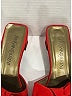 Yves Saint Laurent 100% Satin Color Block Red Vintage Satin Bow Sandals Size 8 1/2 - photo 6