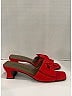 Yves Saint Laurent 100% Satin Color Block Red Vintage Satin Bow Sandals Size 8 1/2 - photo 10