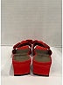 Yves Saint Laurent 100% Satin Color Block Red Vintage Satin Bow Sandals Size 8 1/2 - photo 3