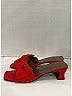 Yves Saint Laurent 100% Satin Color Block Red Vintage Satin Bow Sandals Size 8 1/2 - photo 4
