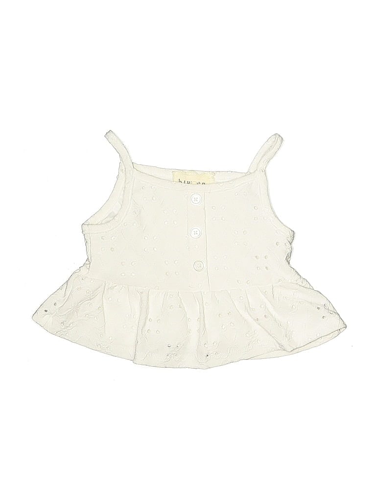 BTWEEN Pre-owned Kids' Tank Top White Ruffles Neckline Tops