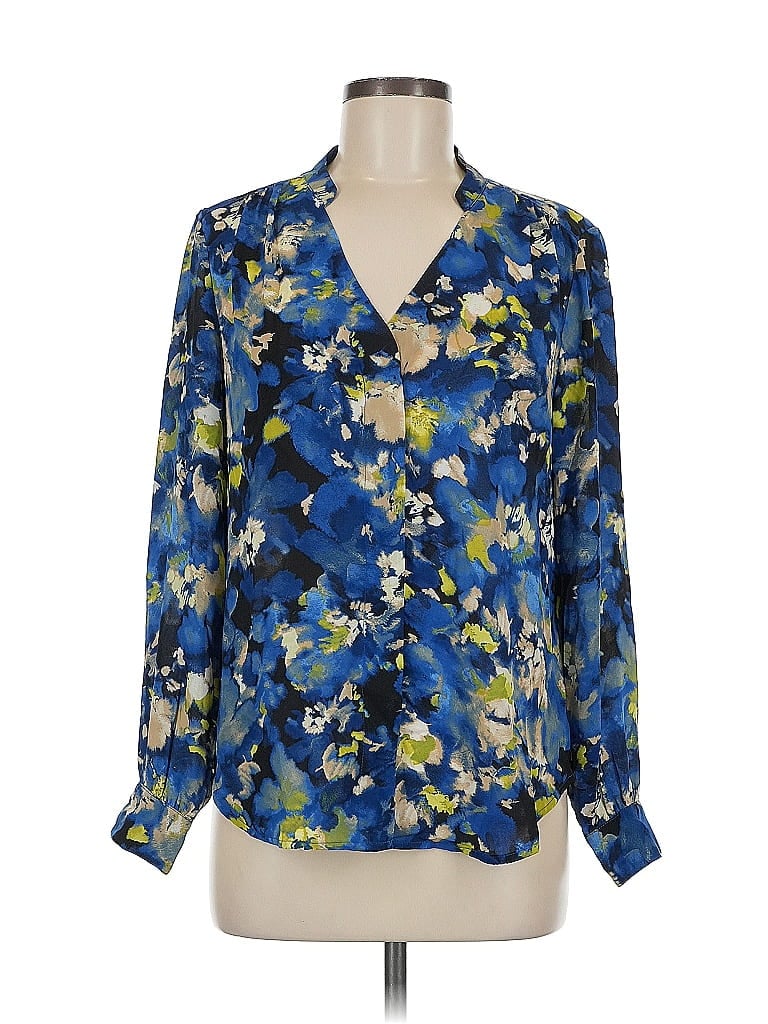 Click to view more detailed imagery on our partner's website Pre-owned Bar Iii Long Sleeve Blouse In Blue