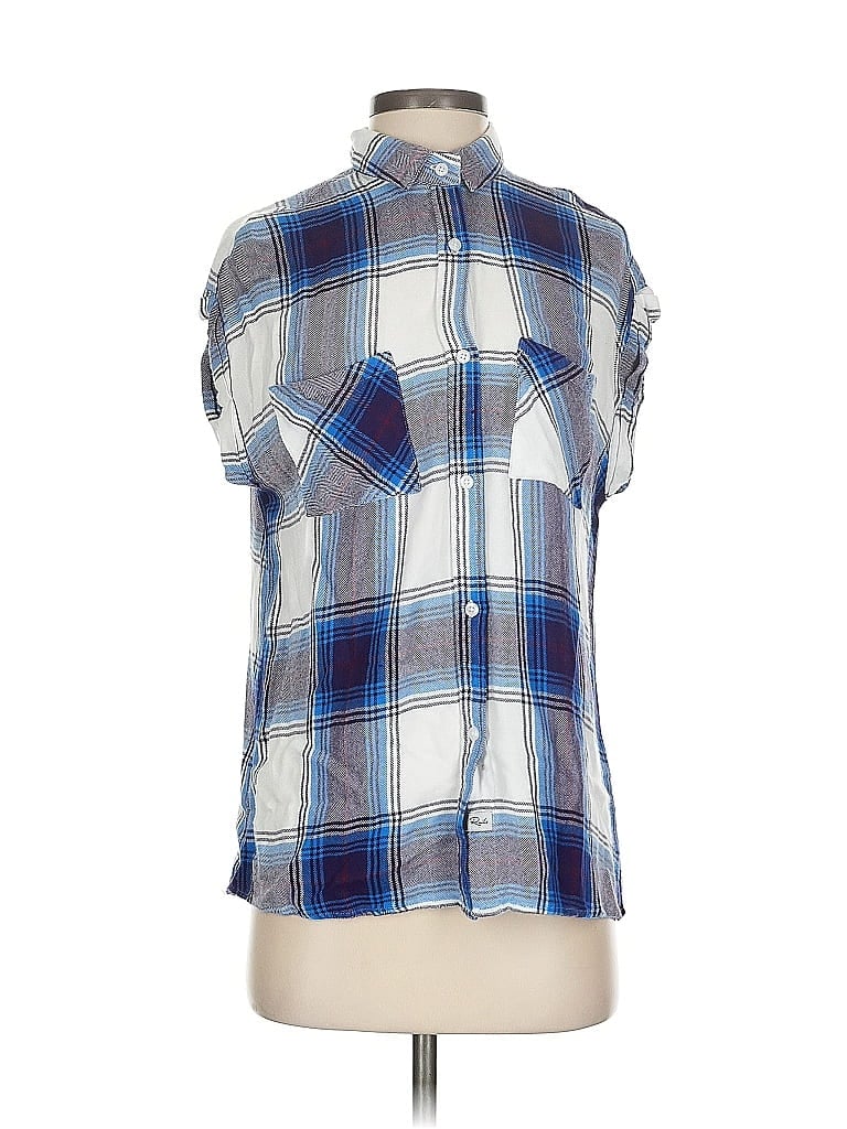 Pre-owned Rails Short Sleeve Blouse In Blue