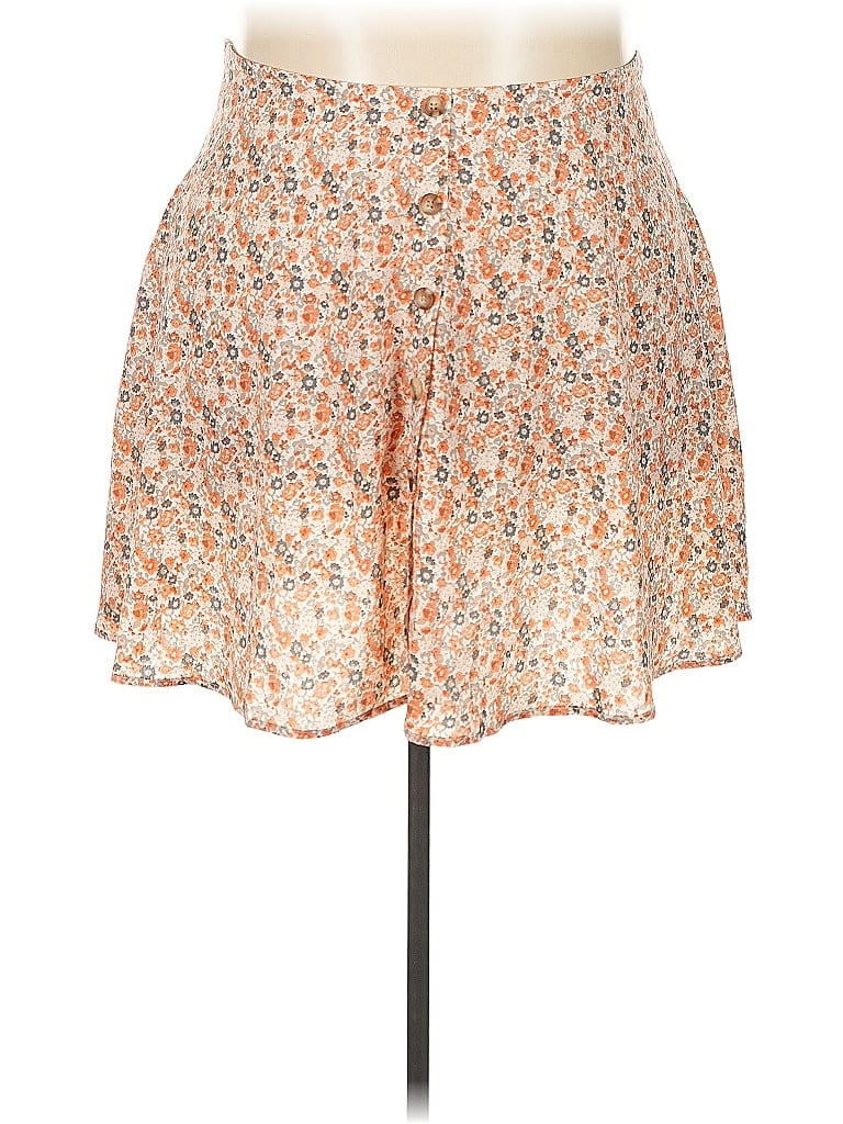 Pre-owned Shein Curve Casual Skirt In Orange