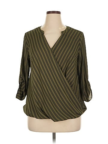 a.n.a. A New Approach 3/4 Sleeve Blouse (view 1)